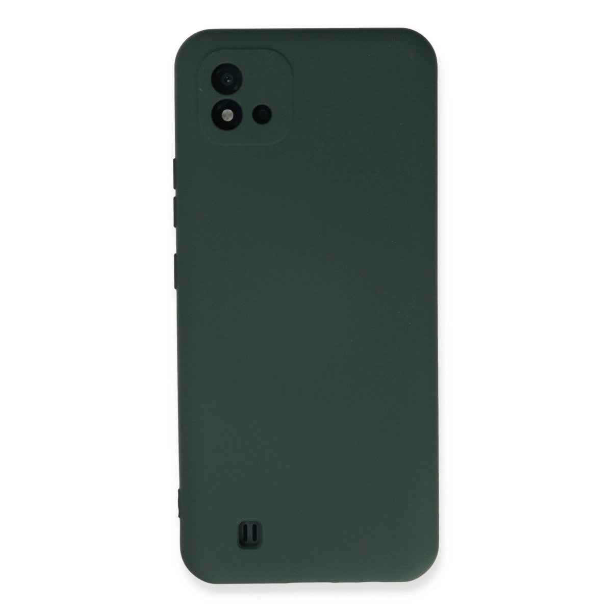 Realme C11 2021 Kılıf Nano İçi Kadife Silikon - Koyu Yeşil