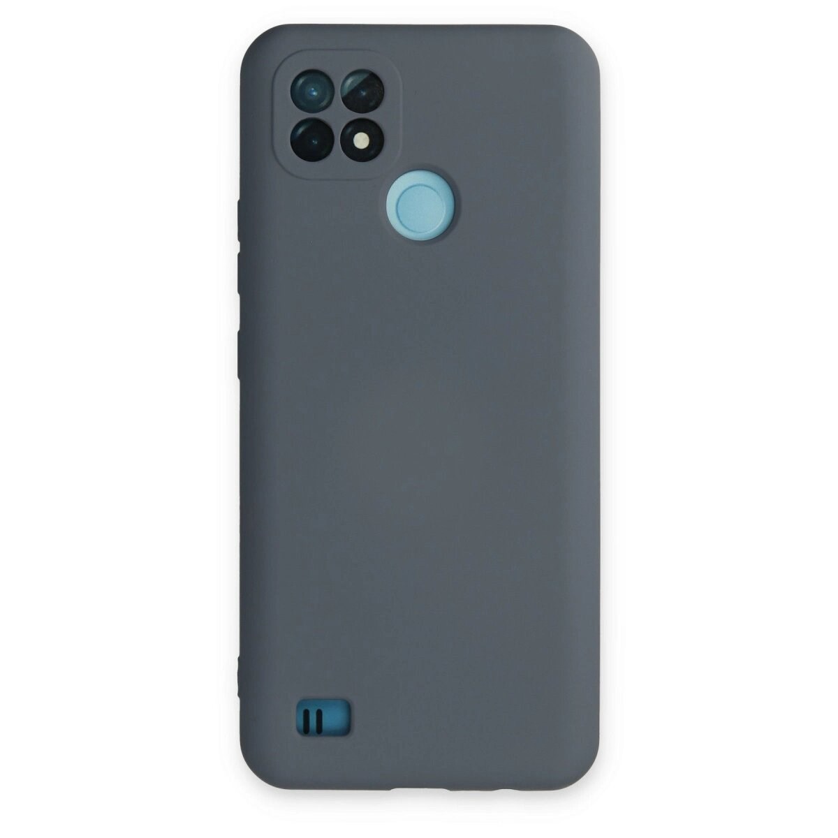 Realme C21 Kılıf Nano İçi Kadife Silikon - Gri