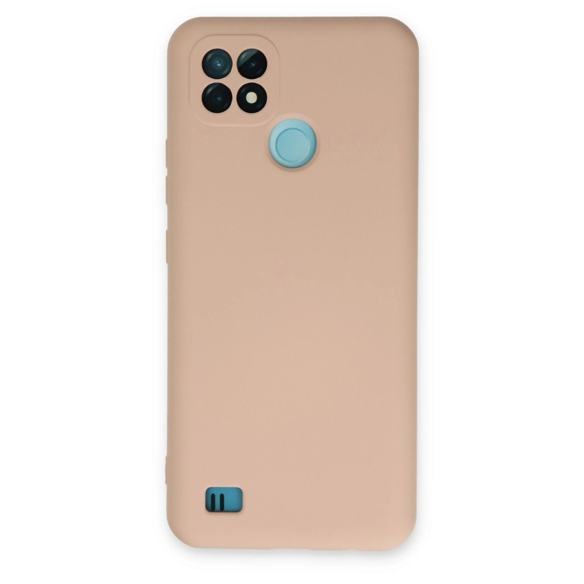 Realme C21 Kılıf Nano İçi Kadife Silikon - Pudra