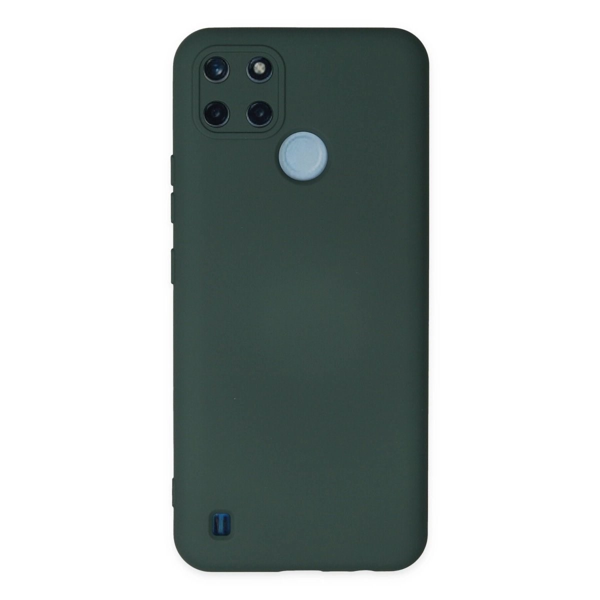 Realme C25y Kılıf Nano İçi Kadife Silikon - Koyu Yeşil