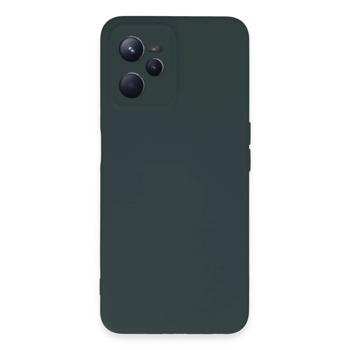 Realme C35 Kılıf Nano İçi Kadife Silikon - Koyu Yeşil