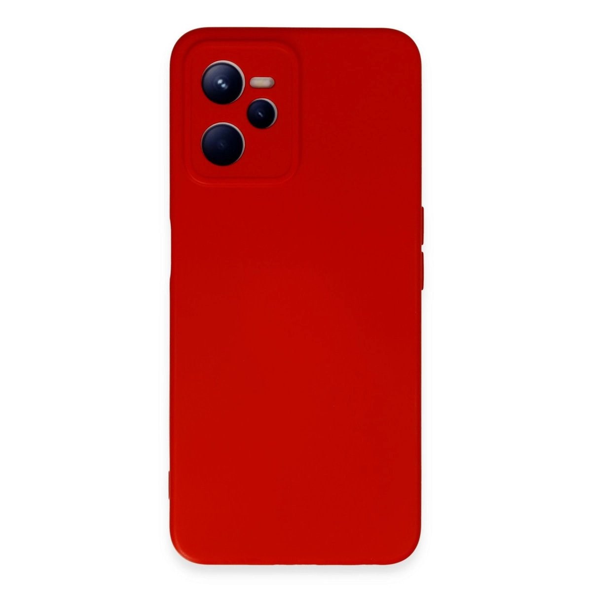Realme C35 Kılıf Nano İçi Kadife Silikon - Kırmızı