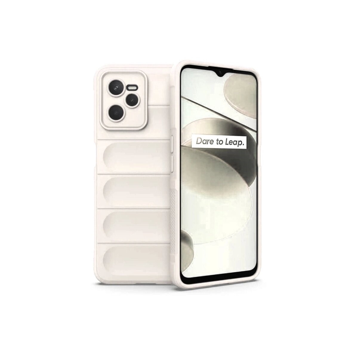 Realme C35 Kılıf Optimum Silikon - Krem