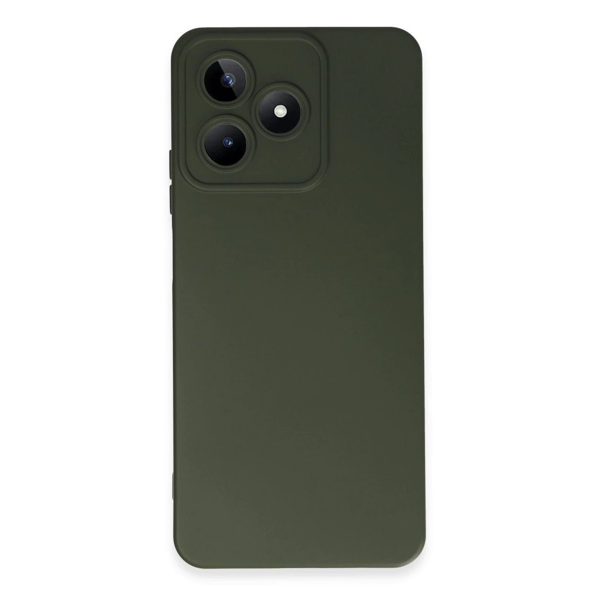 Realme C53 Kılıf Nano İçi Kadife Silikon - Koyu Yeşil