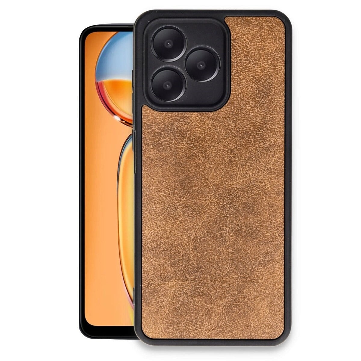 Realme Note 50 4g Kılıf Aras Deri Kapak - Taba