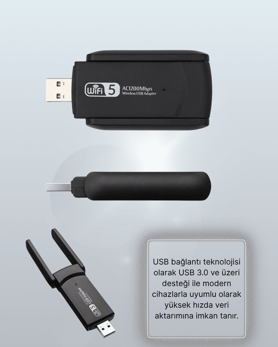 Realtek Chipsetli 5G Destekli Yüksek Hızlı Ağ Adaptörü