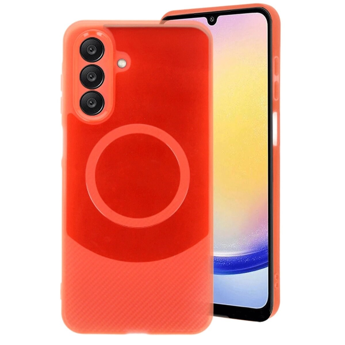 Samsung A56 Kılıf Maya Karbon Kapak - Kırmızı