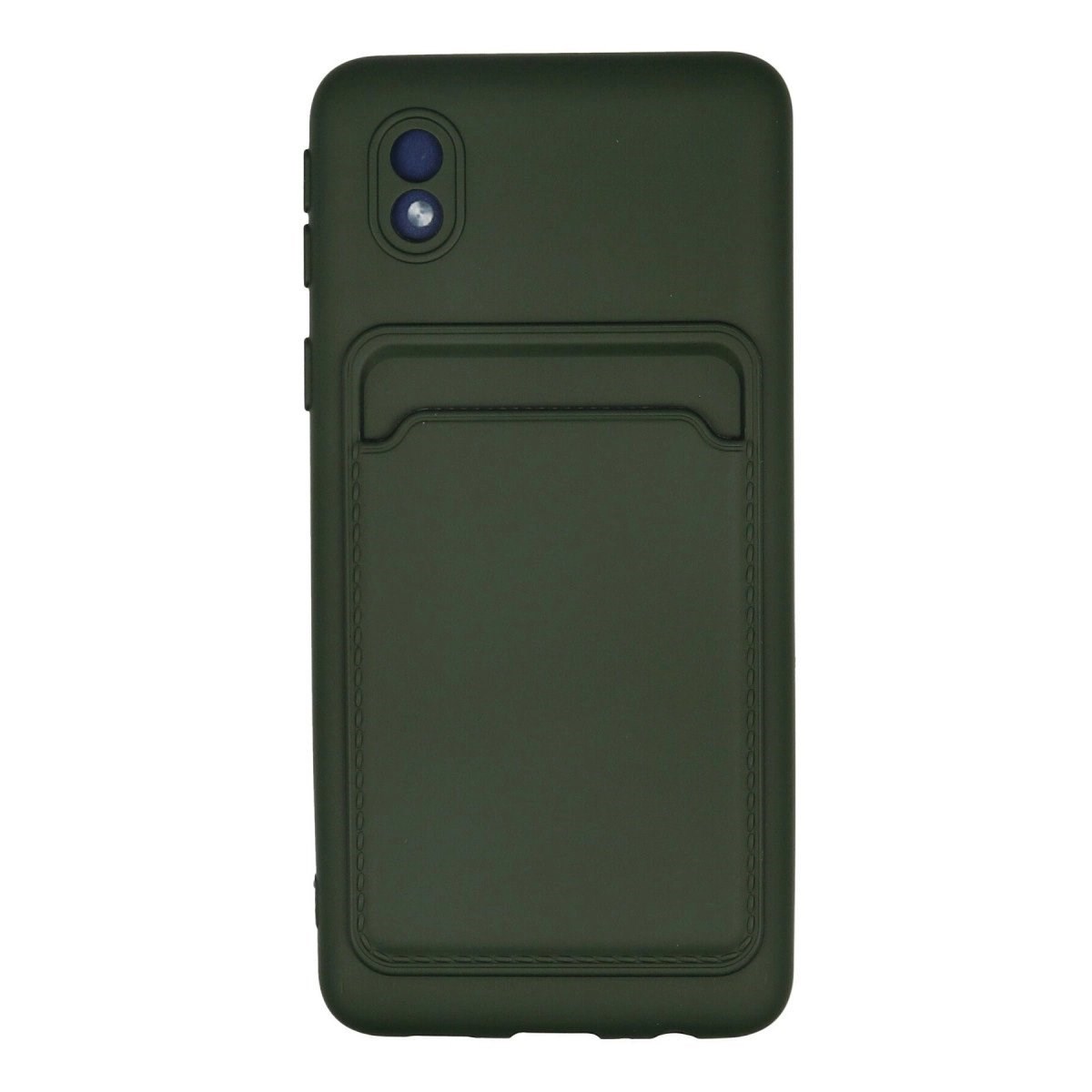 Samsung Galaxy A01 Core Kılıf Kelvin Kartvizitli Silikon - Koyu Yeşil