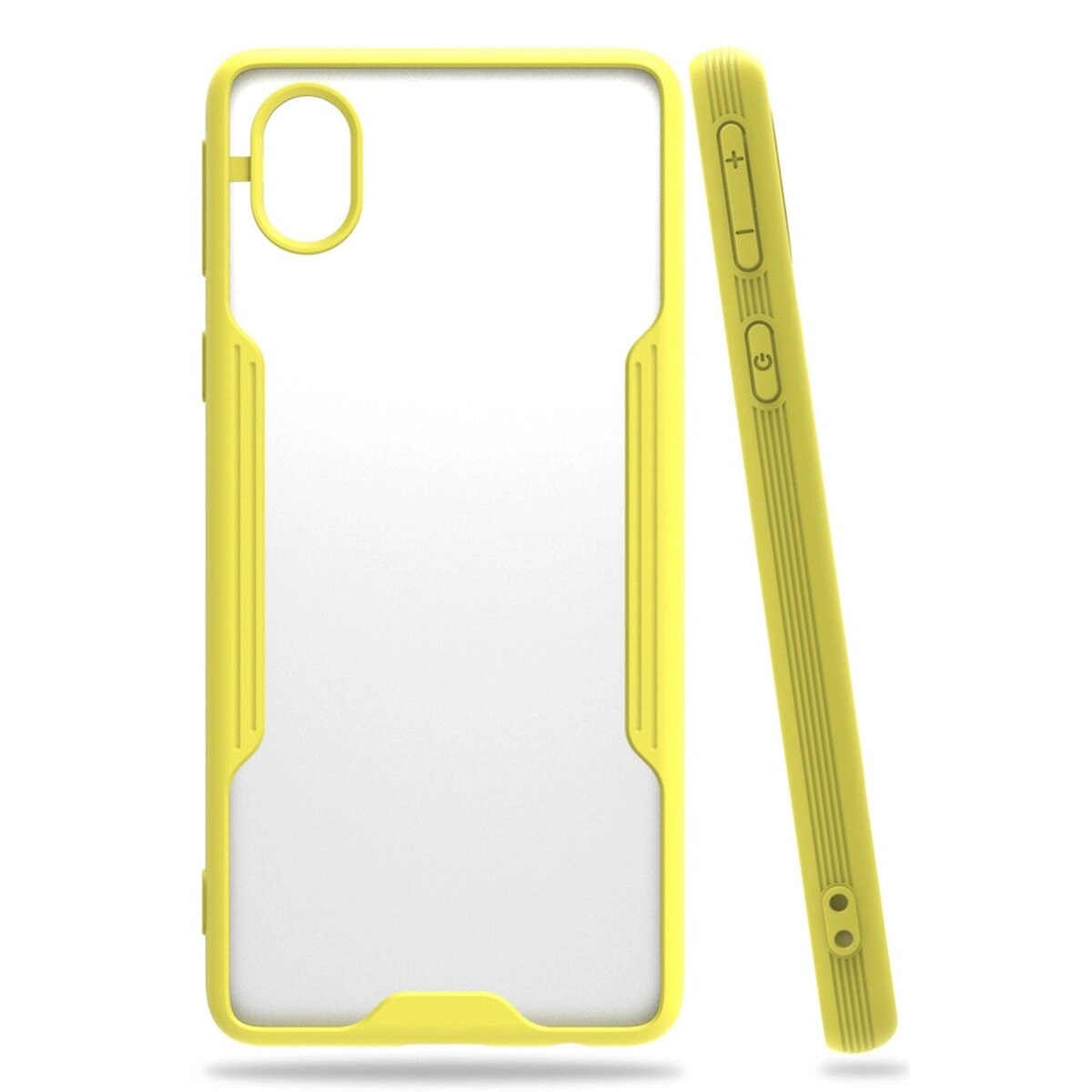 Samsung Galaxy A01 Core Kılıf Platin Silikon - Sarı