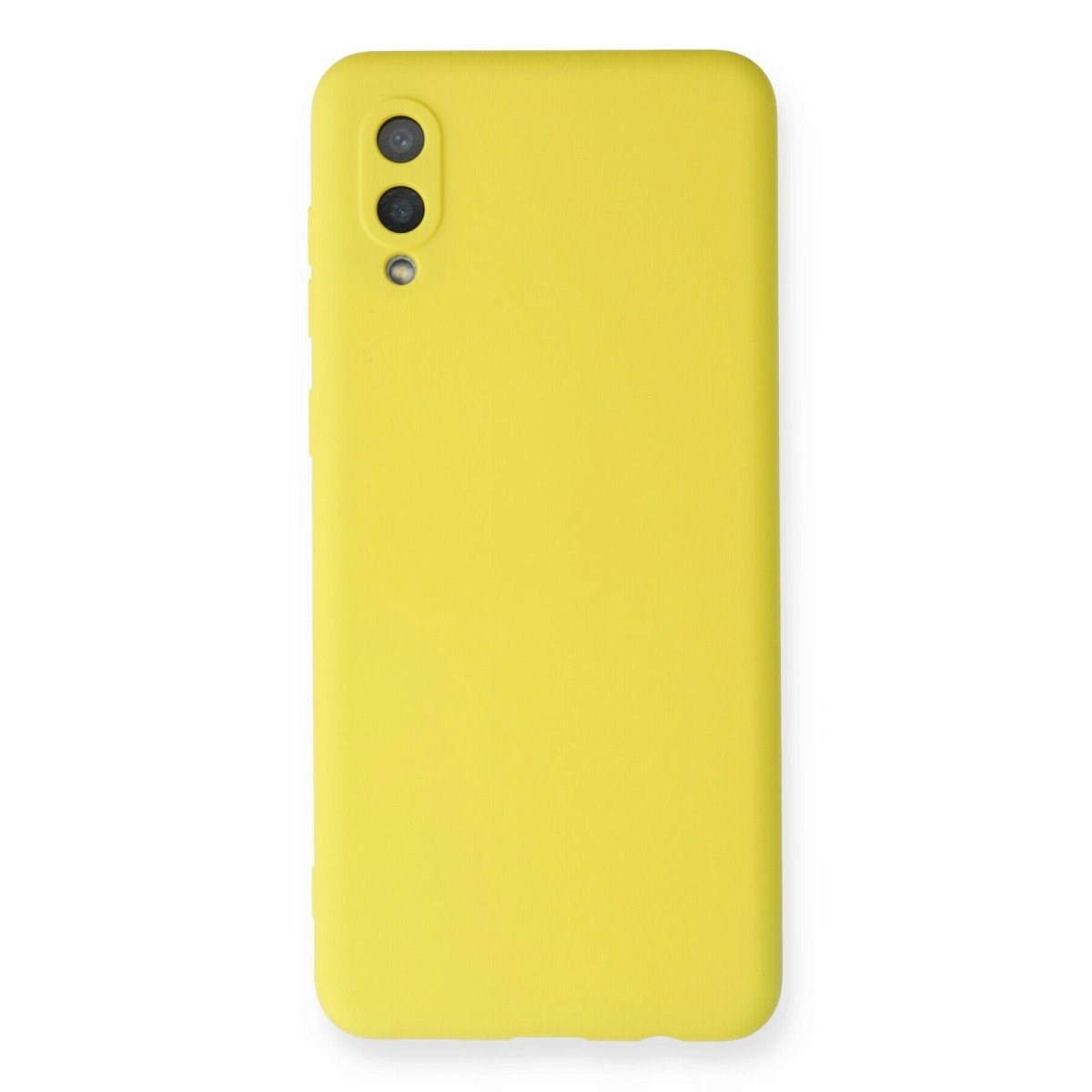 Samsung Galaxy A02 Kılıf Nano İçi Kadife Silikon - Sarı