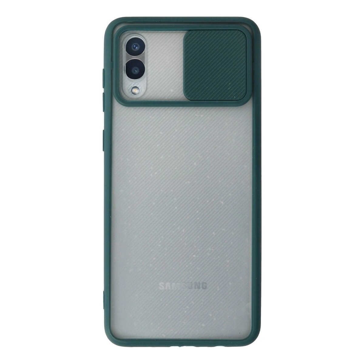 Samsung Galaxy A02 Kılıf Palm Buzlu Kamera Sürgülü Silikon - Yeşil