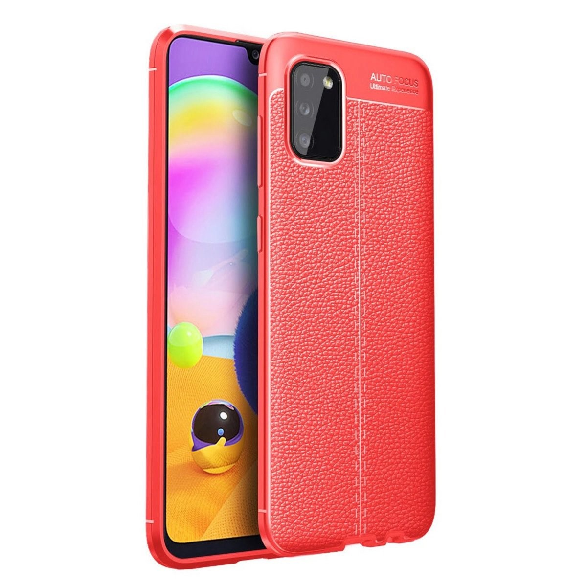 Samsung Galaxy A02s Kılıf Auto Focus Kapak - Kırmızı