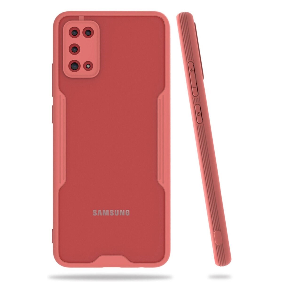 Samsung Galaxy A02s Kılıf Platin Silikon - Pembe