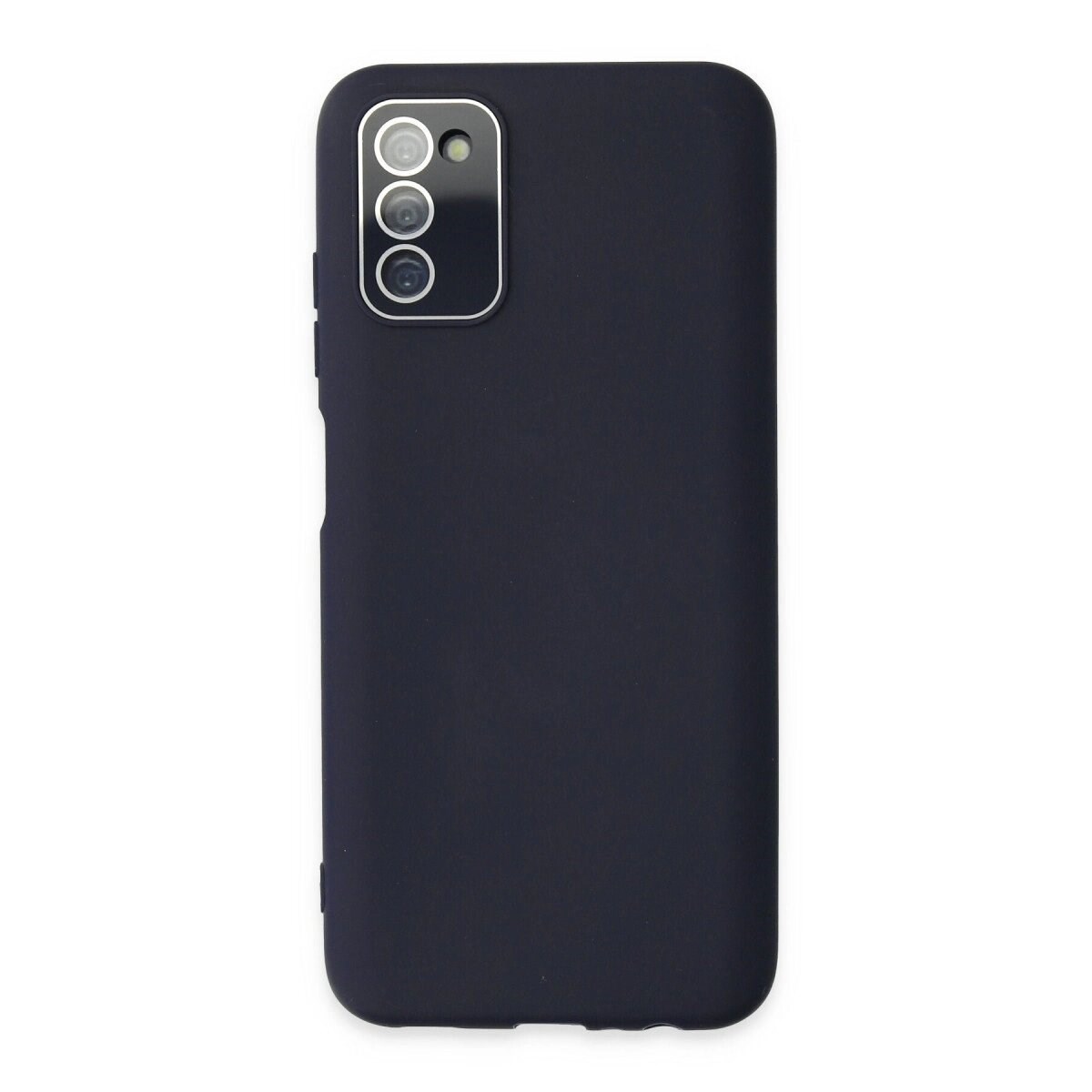 Samsung Galaxy A03s Kılıf Lansman Glass Kapak - Lacivert