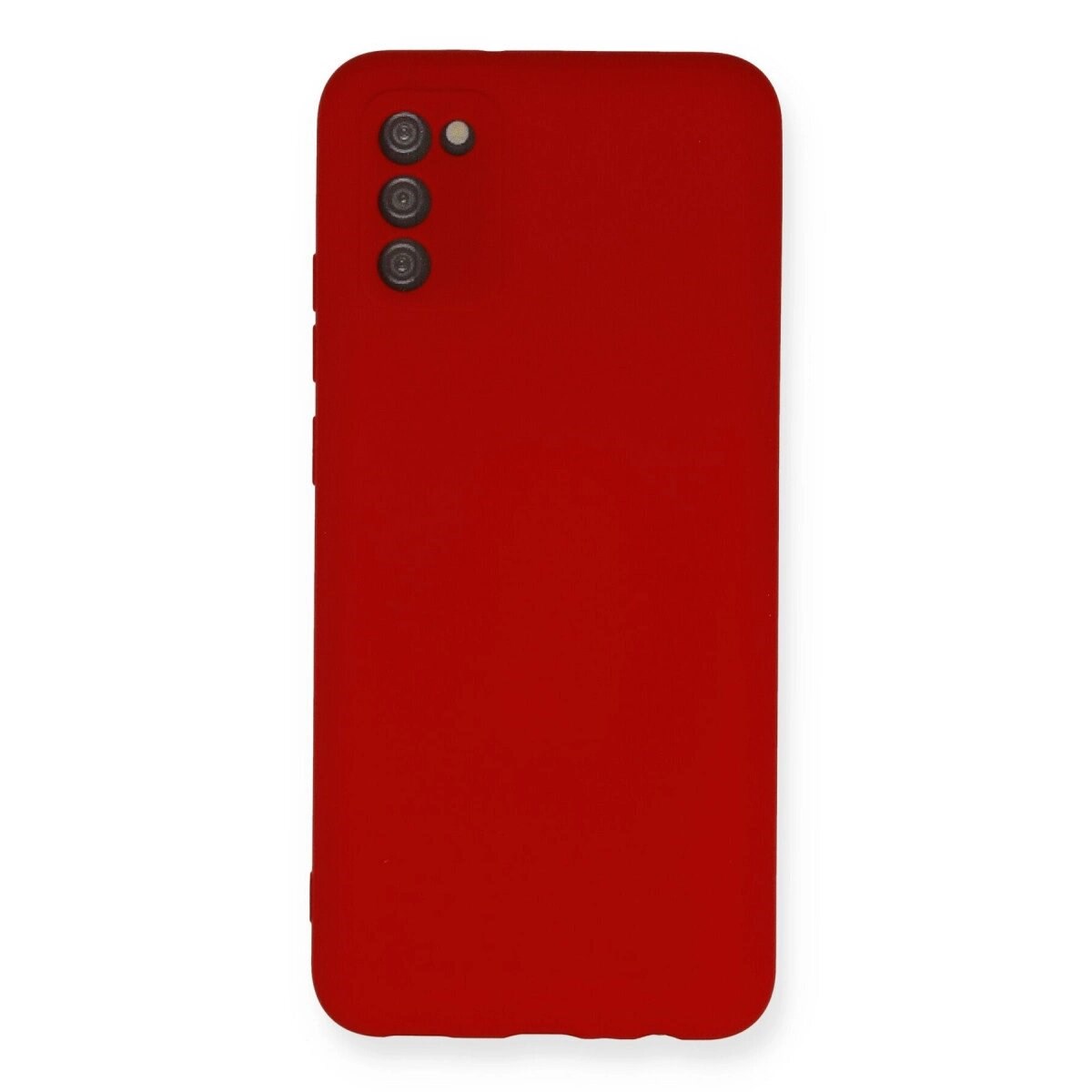 Samsung Galaxy A03s Kılıf Nano İçi Kadife Silikon - Kırmızı