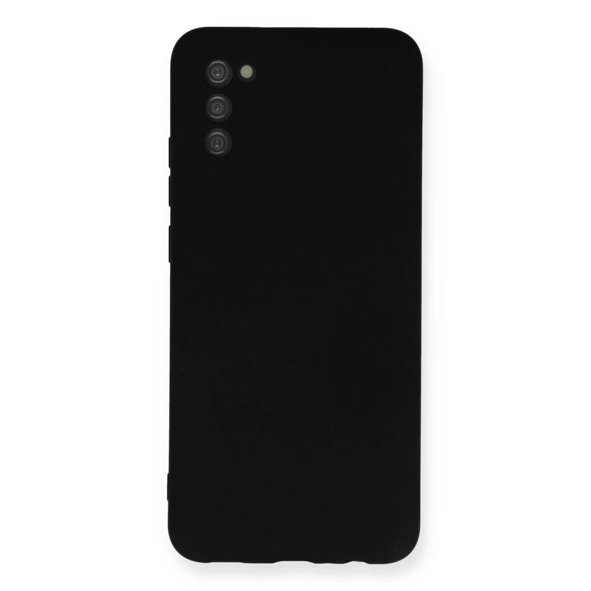 Samsung Galaxy A03s Kılıf Nano İçi Kadife Silikon - Siyah