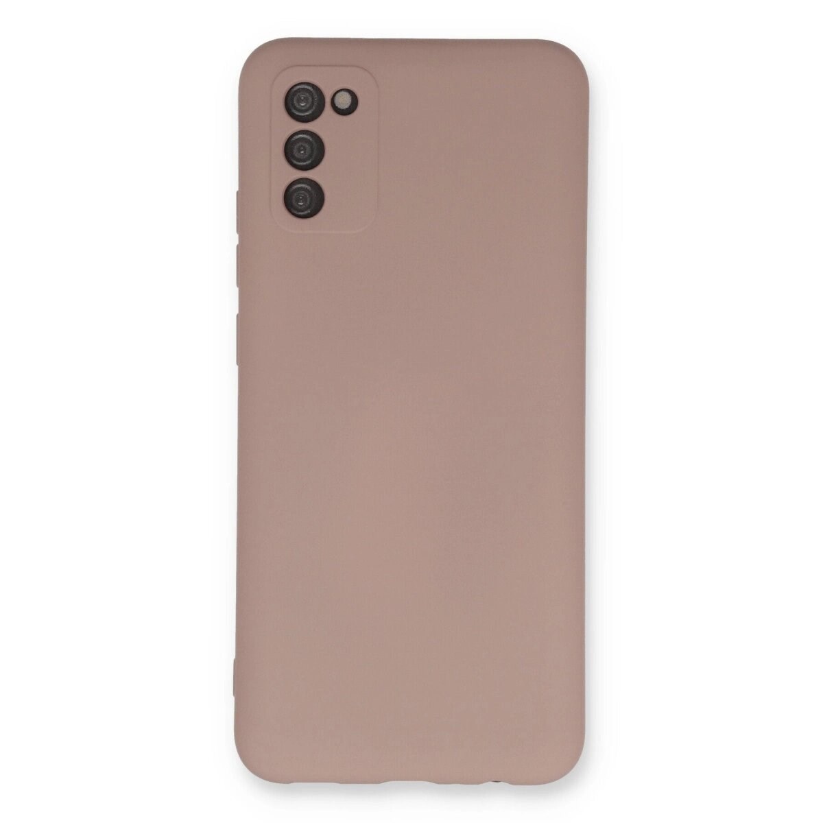 Samsung Galaxy A03s Kılıf Nano İçi Kadife Silikon - Pudra