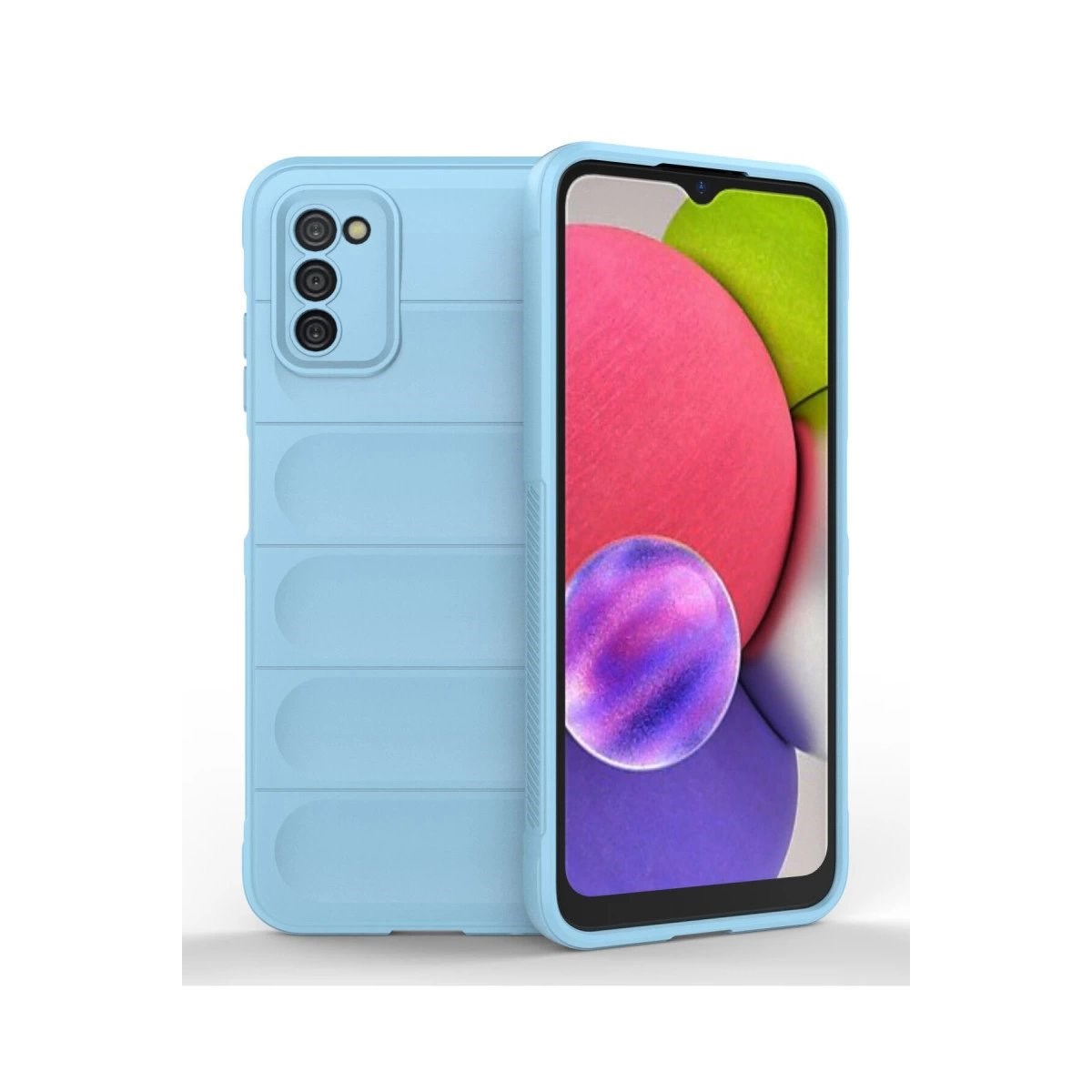 Samsung Galaxy A03s Kılıf Optimum Silikon - Sky Blue