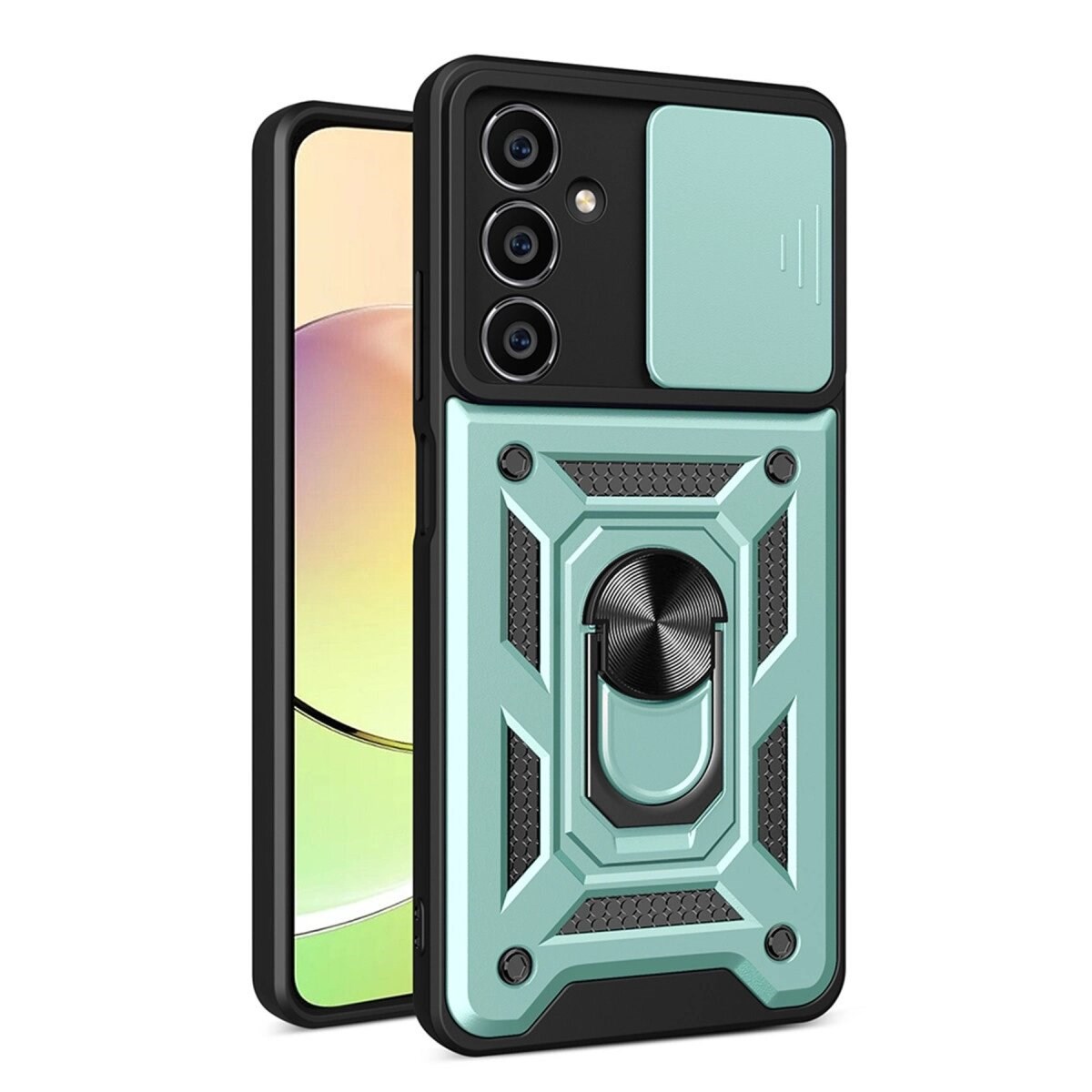 Samsung Galaxy A05s Kılıf Pars Lens Yüzüklü Silikon - Yeşil