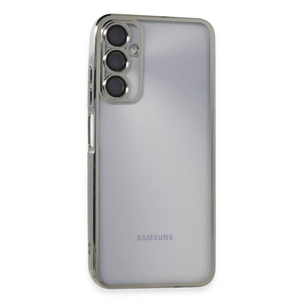 Samsung Galaxy A05s Kılıf Razer Lensli Silikon - Gümüş