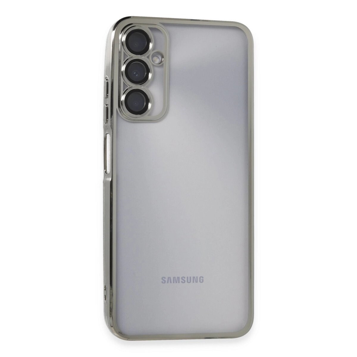 Samsung Galaxy A05s Kılıf Razer Lensli Silikon - Gümüş