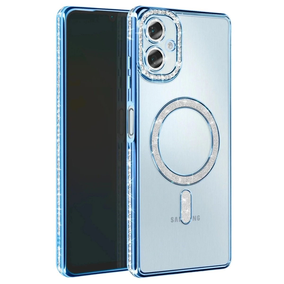 Samsung Galaxy A07 4g Joke Simli Magneticsafe Kılıf - Mavi