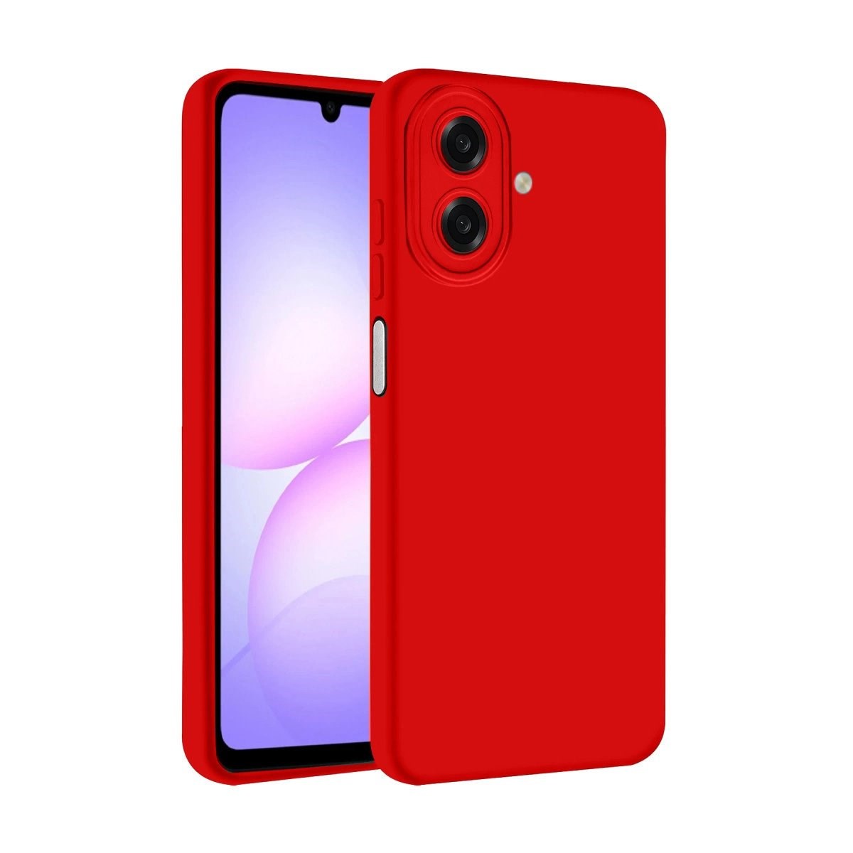 Samsung Galaxy A07 Nano İçi Kadife Silikon - Kırmızı