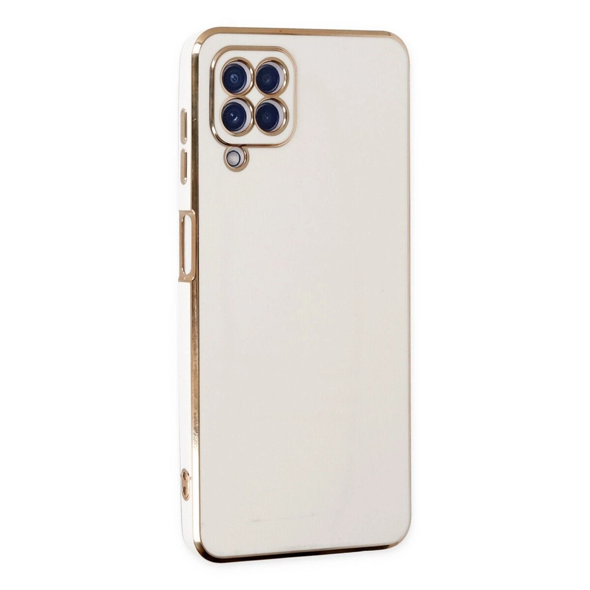 Samsung Galaxy A12 Kılıf Volet Silikon - Beyaz