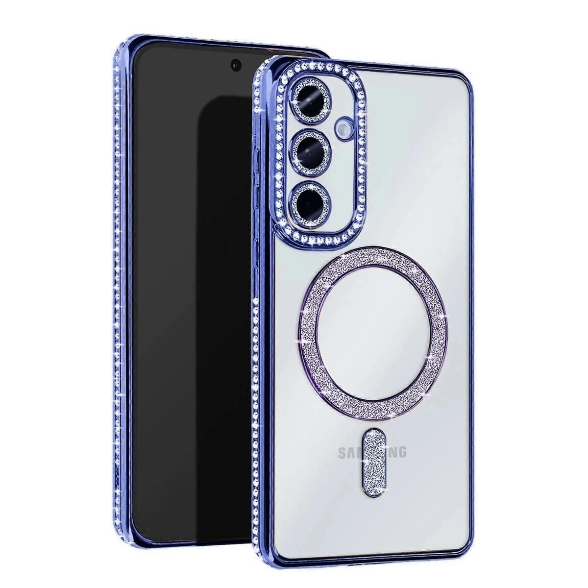 Samsung Galaxy A16 5g Joke Simli Magneticsafe Kılıf - Mavi