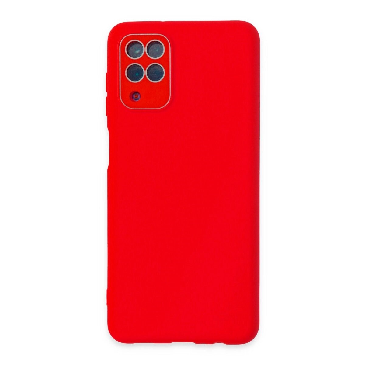 Samsung Galaxy A22 Kılıf Lansman Glass Kapak - Kırmızı
