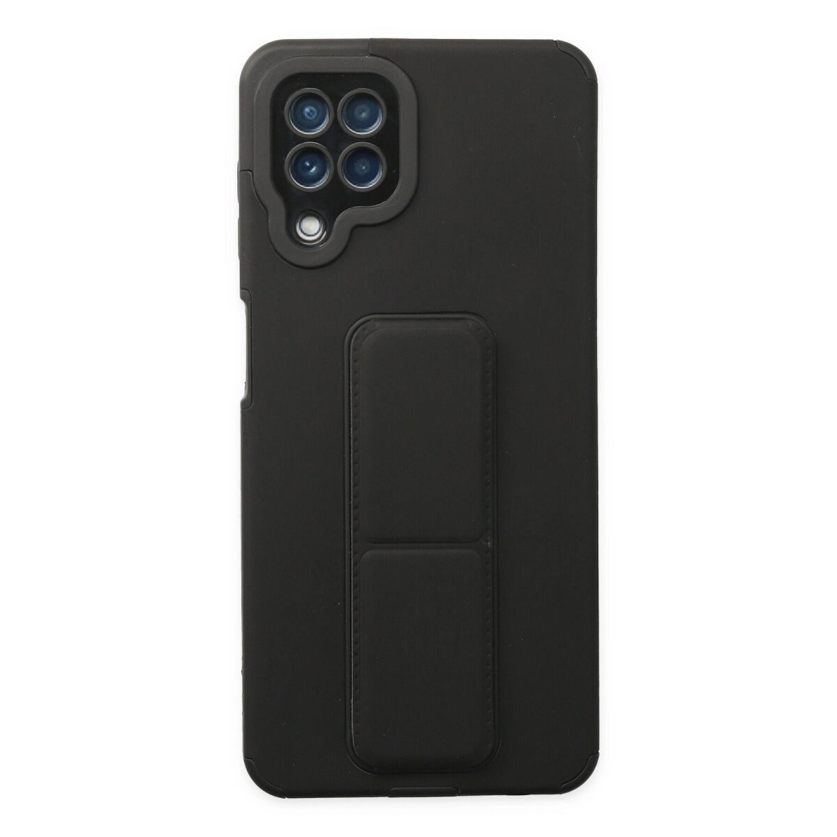 Samsung Galaxy A22 Kılıf Mega Standlı Silikon - Siyah