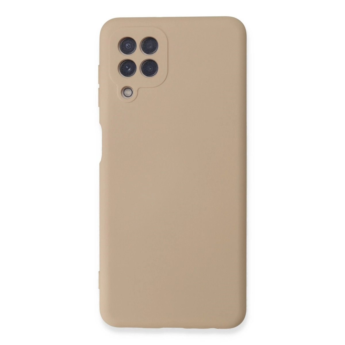Samsung Galaxy A22 Kılıf Nano İçi Kadife Silikon - Pudra