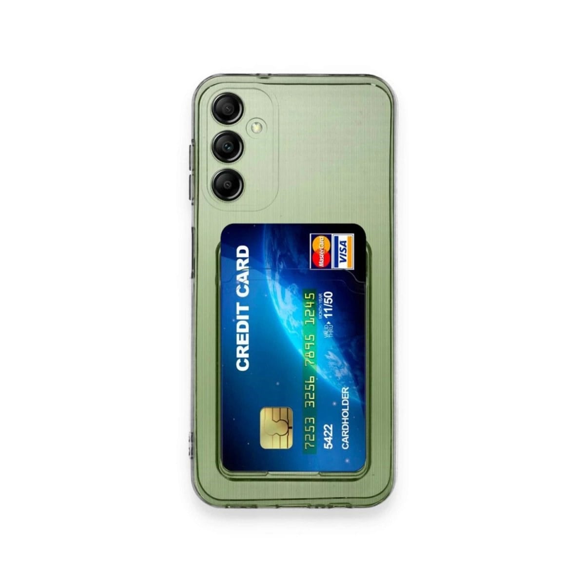 Samsung Galaxy A25 5g Kılıf Kart Şeffaf Silikon - Şeffaf