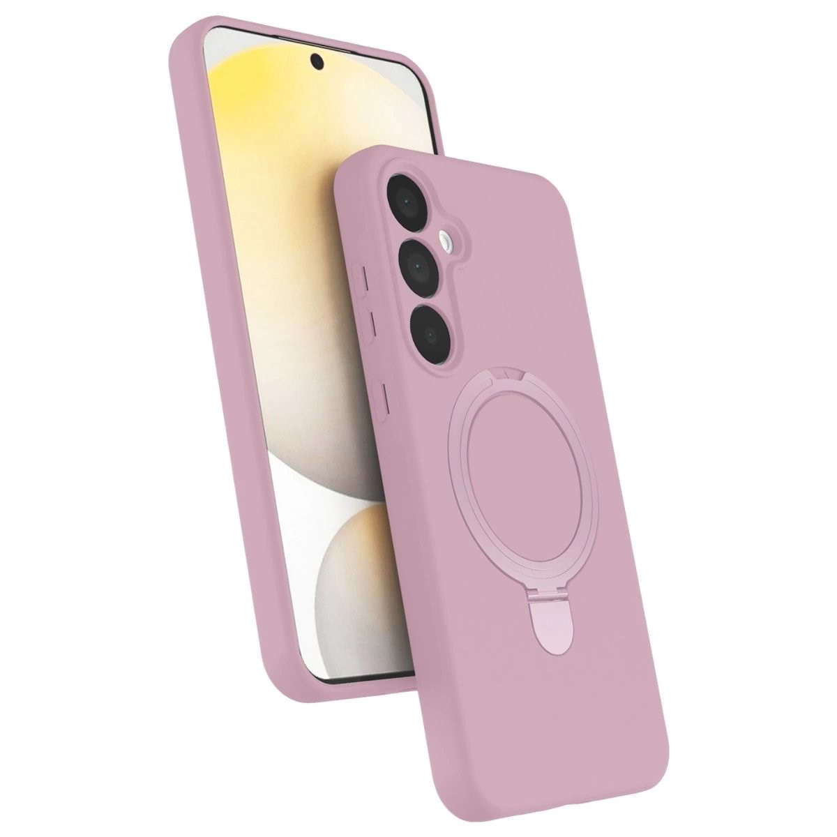 Samsung Galaxy A25 5g Regal Magsafe Standlı Kapak - Açık Pembe