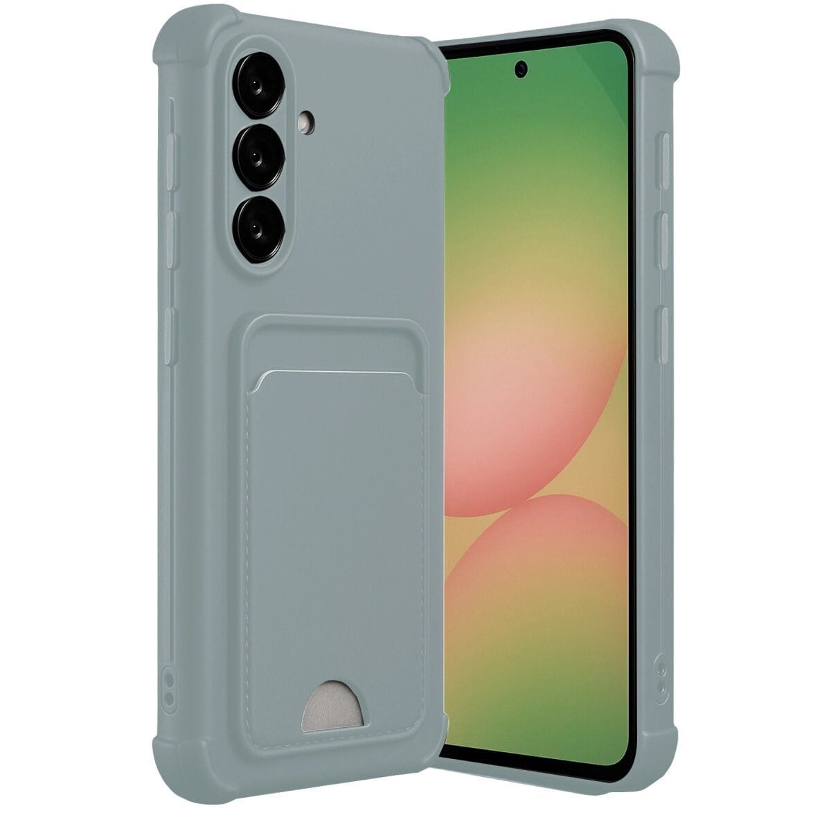 Samsung Galaxy A36 Kılıf Kelvin Kartvizitli Silikon - Açık Yeşil