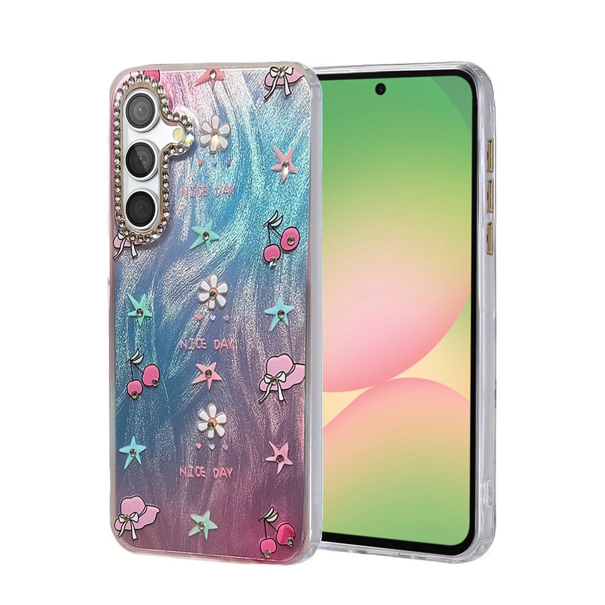 Samsung Galaxy A56 Kılıf Blade Aynalı Desenli Kapak - Desen 4