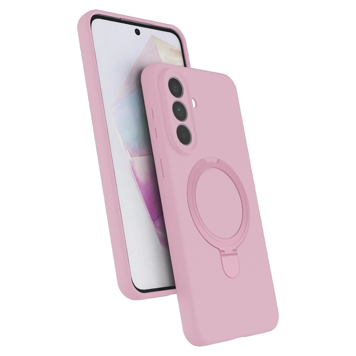 Samsung Galaxy A57 5g Regal Magsafe Standlı Kapak - Açık Pembe