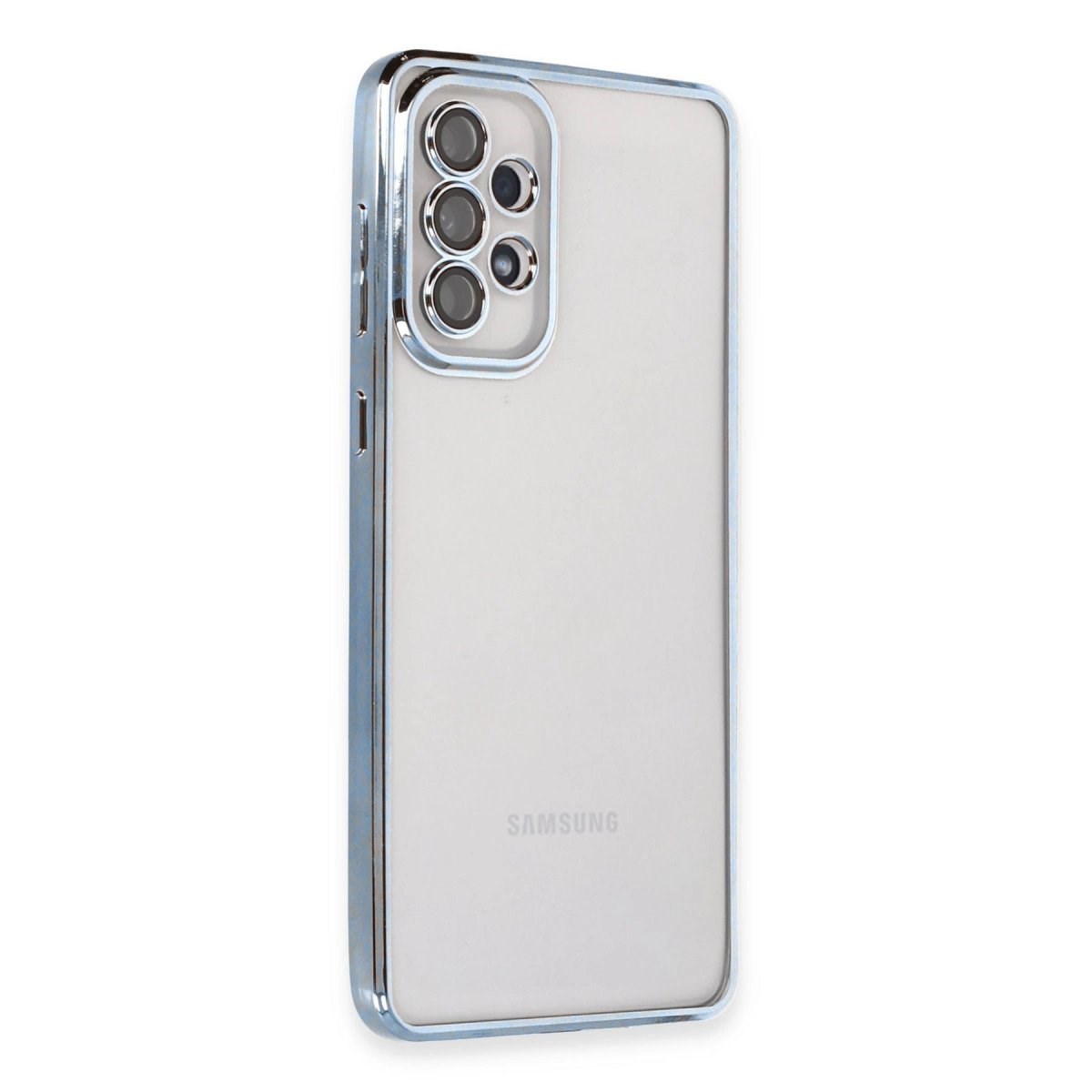 Samsung Galaxy A73 5g Kılıf Razer Lensli Silikon - Açık Mavi