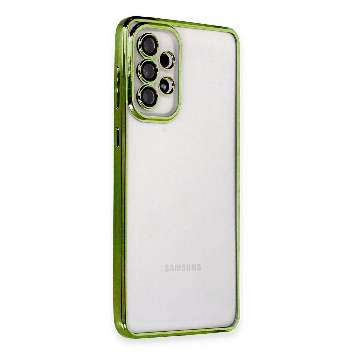 Samsung Galaxy A73 5g Kılıf Razer Lensli Silikon - Yeşil