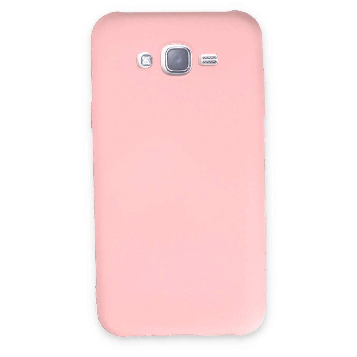 Samsung Galaxy J7 Kılıf Nano İçi Kadife Silikon - Pudra
