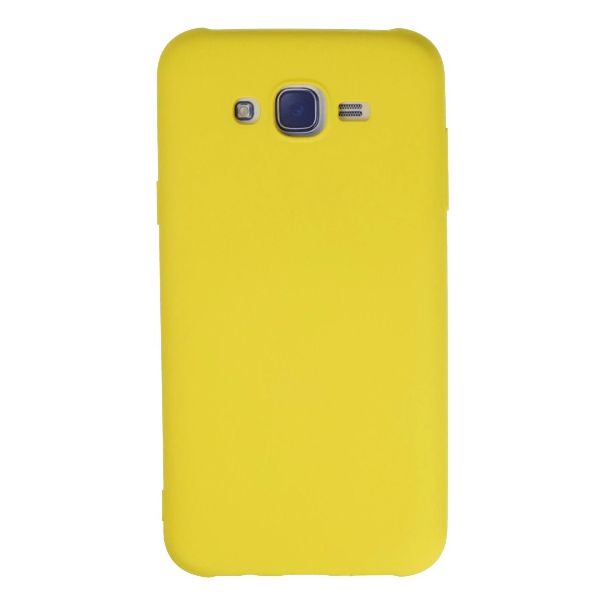 Samsung Galaxy J7 Kılıf Nano İçi Kadife Silikon - Sarı
