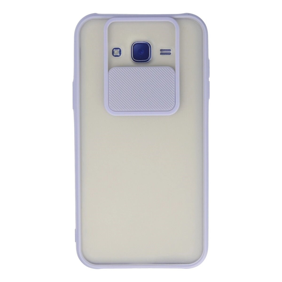 Samsung Galaxy J7 Kılıf Palm Buzlu Kamera Sürgülü Silikon - Lila