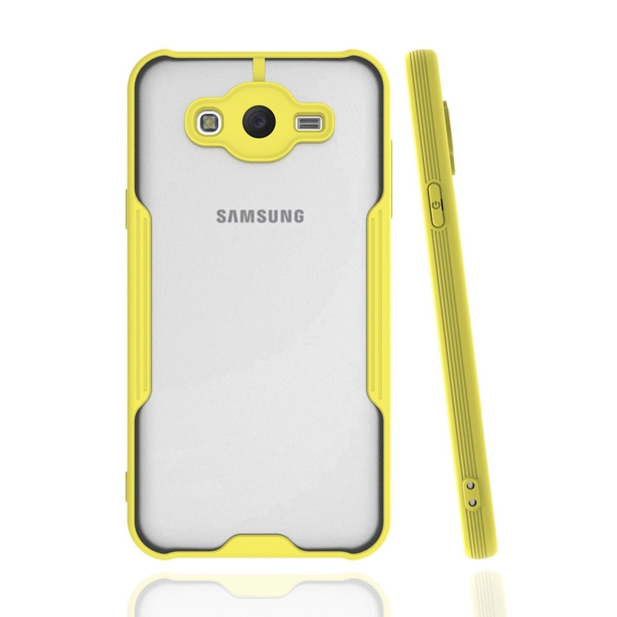 Samsung Galaxy J7 Kılıf Platin Silikon - Sarı