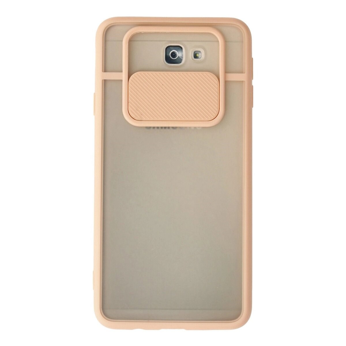 Samsung Galaxy J7 Prime Kılıf Palm Buzlu Kamera Sürgülü Silikon - Pembe