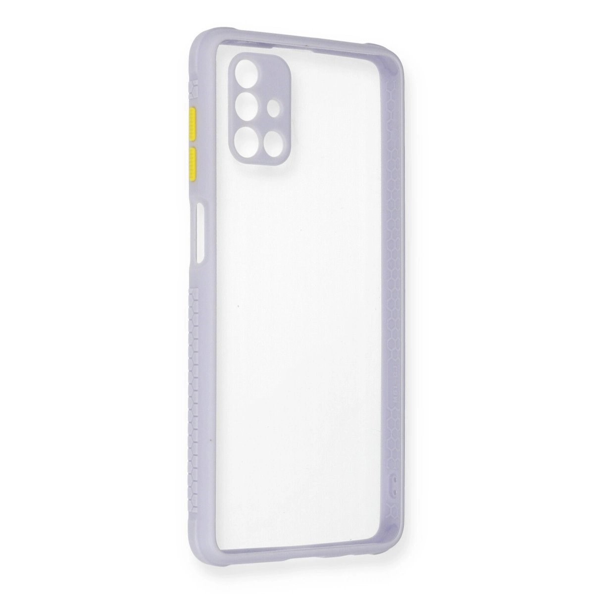 Samsung Galaxy M51 Kılıf Miami Şeffaf Silikon - Lila