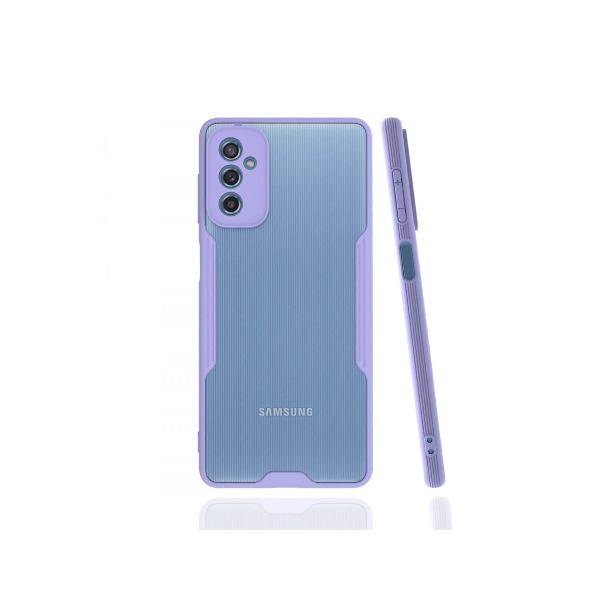 Samsung Galaxy M52 5g Kılıf Platin Silikon - Lila