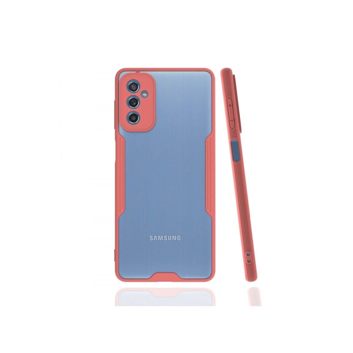 Samsung Galaxy M52 5g Kılıf Platin Silikon - Pembe