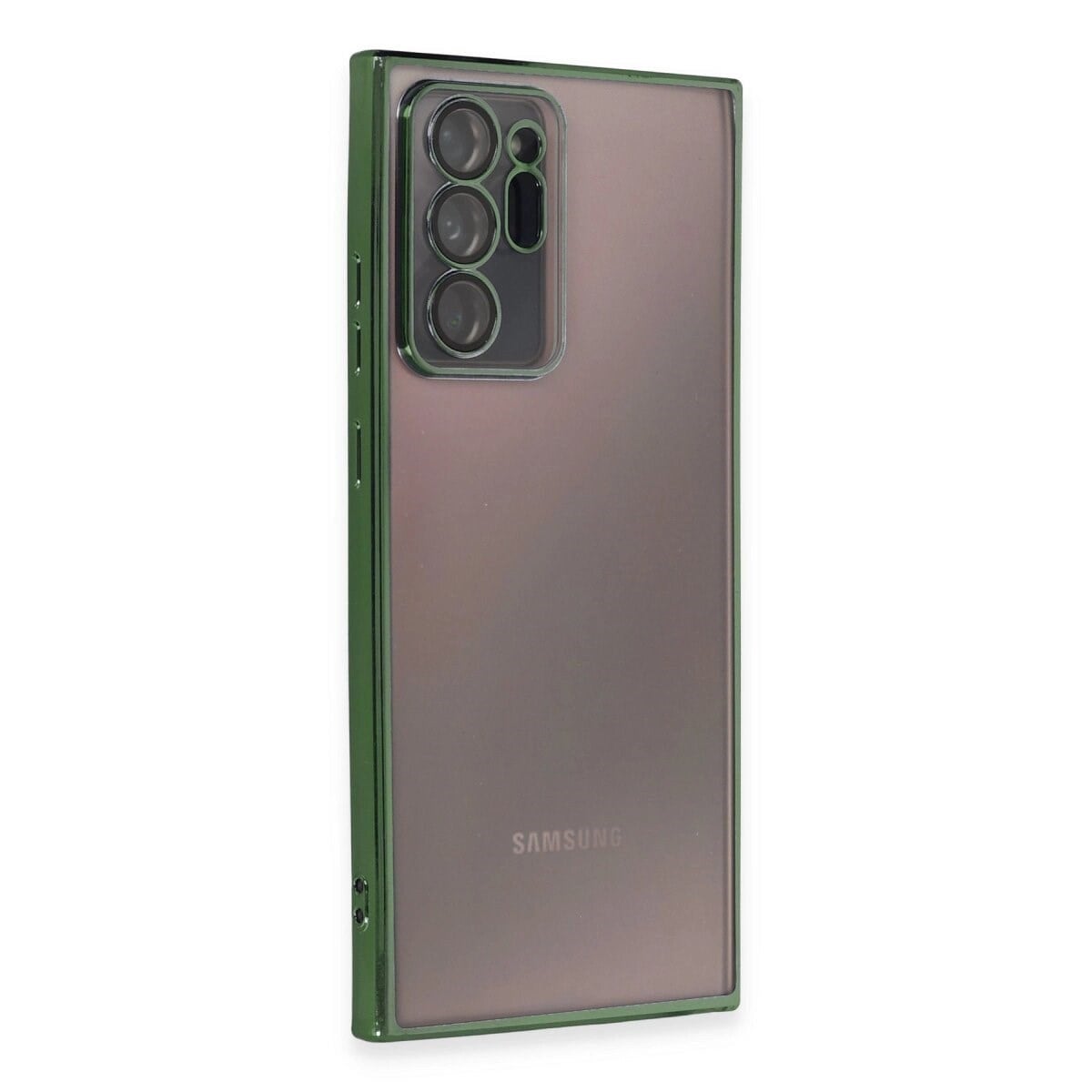 Samsung Galaxy Note 20 Ultra Kılıf Razer Lensli Silikon - Yeşil