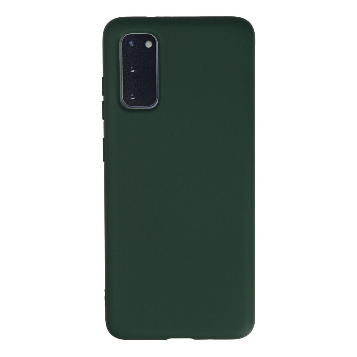 Samsung Galaxy S20 Kılıf Nano İçi Kadife Silikon - Koyu Yeşil
