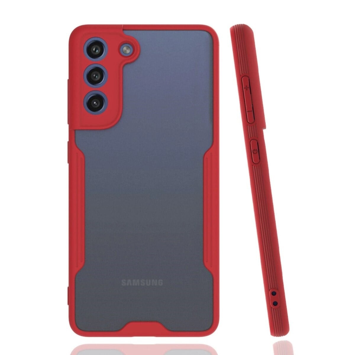 Samsung Galaxy S21 Fe Kılıf Platin Silikon - Kırmızı
